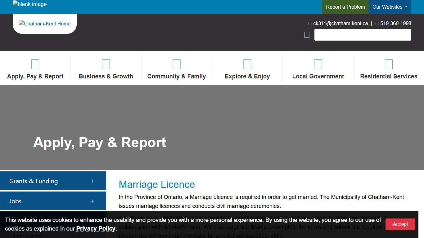 Chatham-Kent Marriage Licence